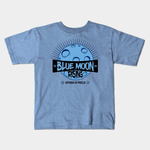Blue Moon Rising Kids T-Shirt by bumfromthebay